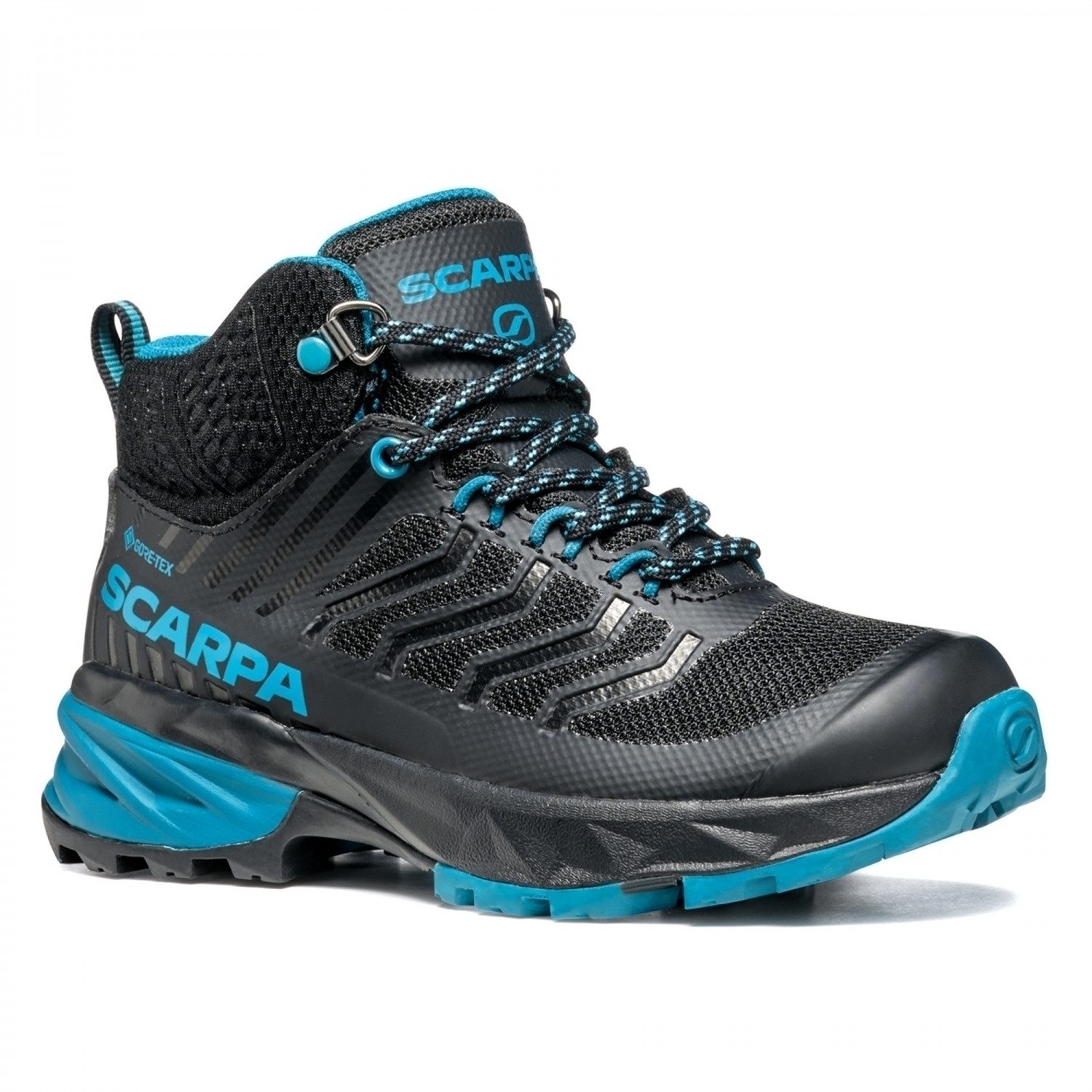 Scarpa Rush Mid Kid GTX Kinder Trekkingschuh schwarz/blau Wanderschuh