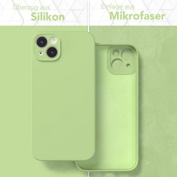 EAZY CASE Handyhülle TPU Hülle für Apple iPhone 14 Plus 6,7 Zoll, Smart Slimcover Matt Silikon Schutzhülle mit Kameraschutz tpu Grün