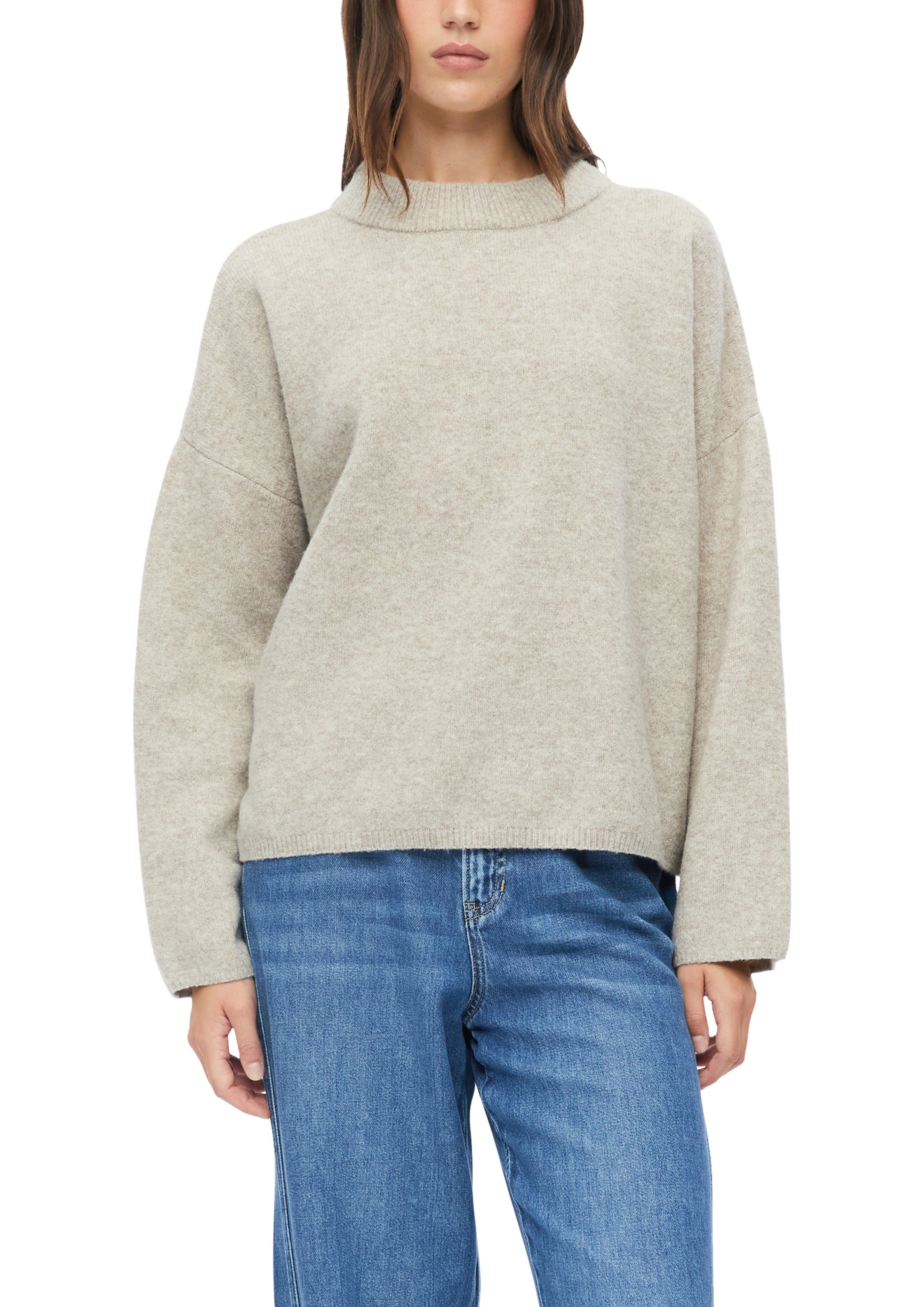 s.Oliver Strickpullover Langarmpullover mit Stehkragen / mit Wolle und Stretch