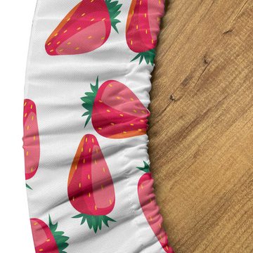 Abakuhaus Tischdecke Rundum-elastische Stofftischdecke, Erdbeere Cartoonish Reife Früchte