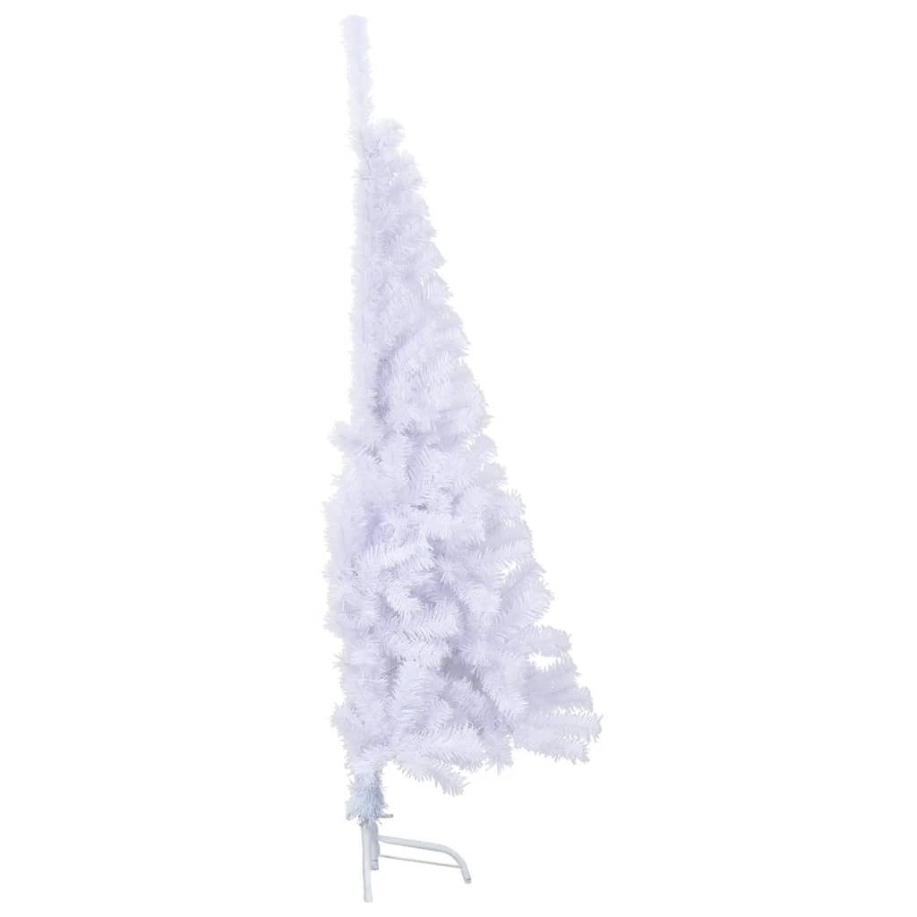 furnicato Künstlicher Weihnachtsbaum Künstlicher Weiß mit cm 120 Halb-Weihnachtsbaum Ständer PVC