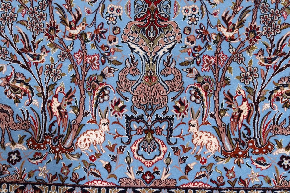 mm Orientteppich Handgeknüpfter Orientteppich, Seidenkette Nain Trading, rechteckig, Höhe: 8 Isfahan 151x242