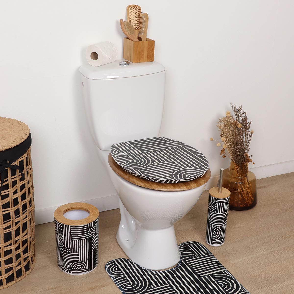 LikeKa WC-Sitz Toilettensitz mit MDF-Holzkern Toilettendeckel günstig online kaufen