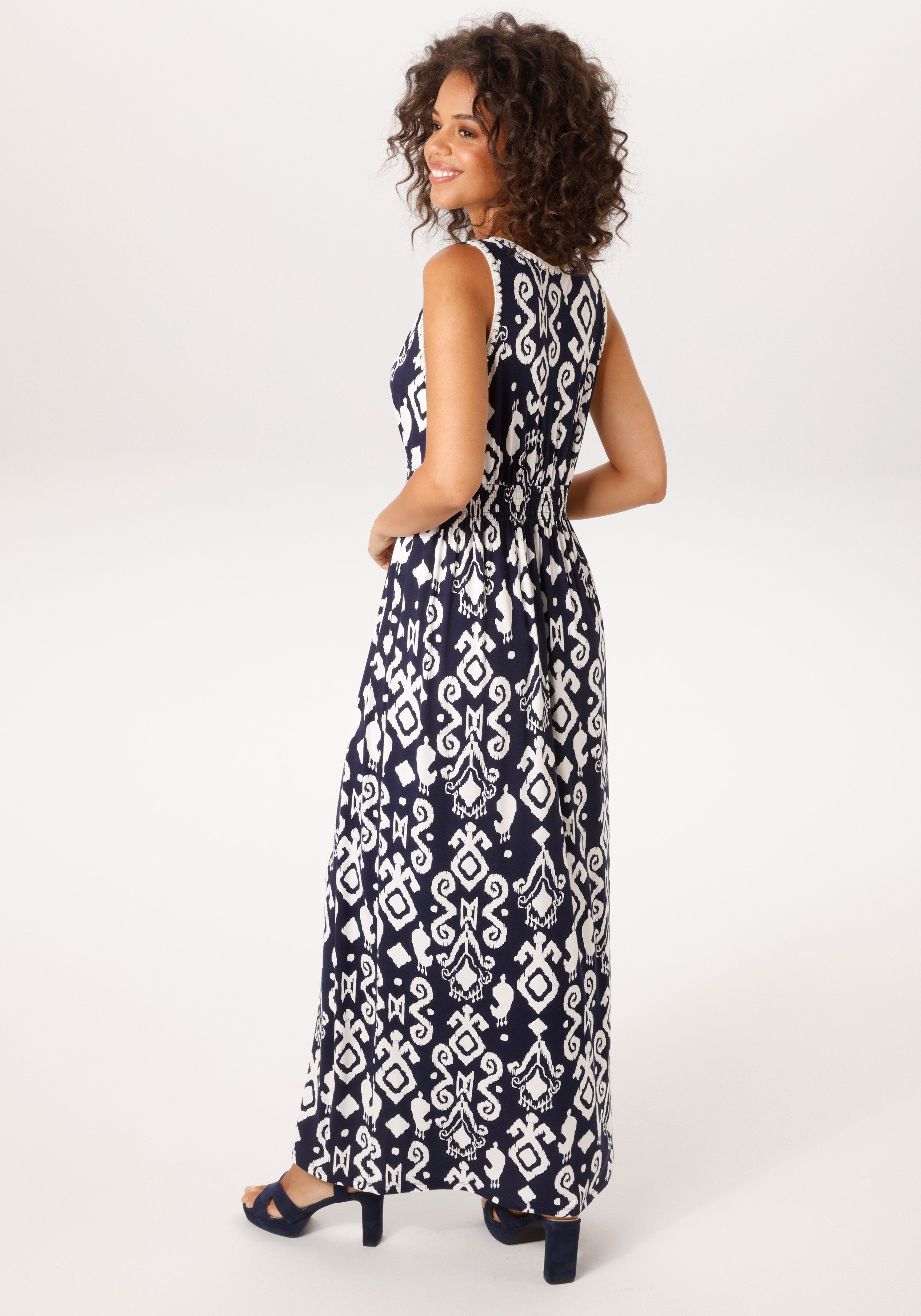 Aniston CASUAL Sommerkleid mit fantasievollem, grafischen Druck - NEUE KOLLEKTION