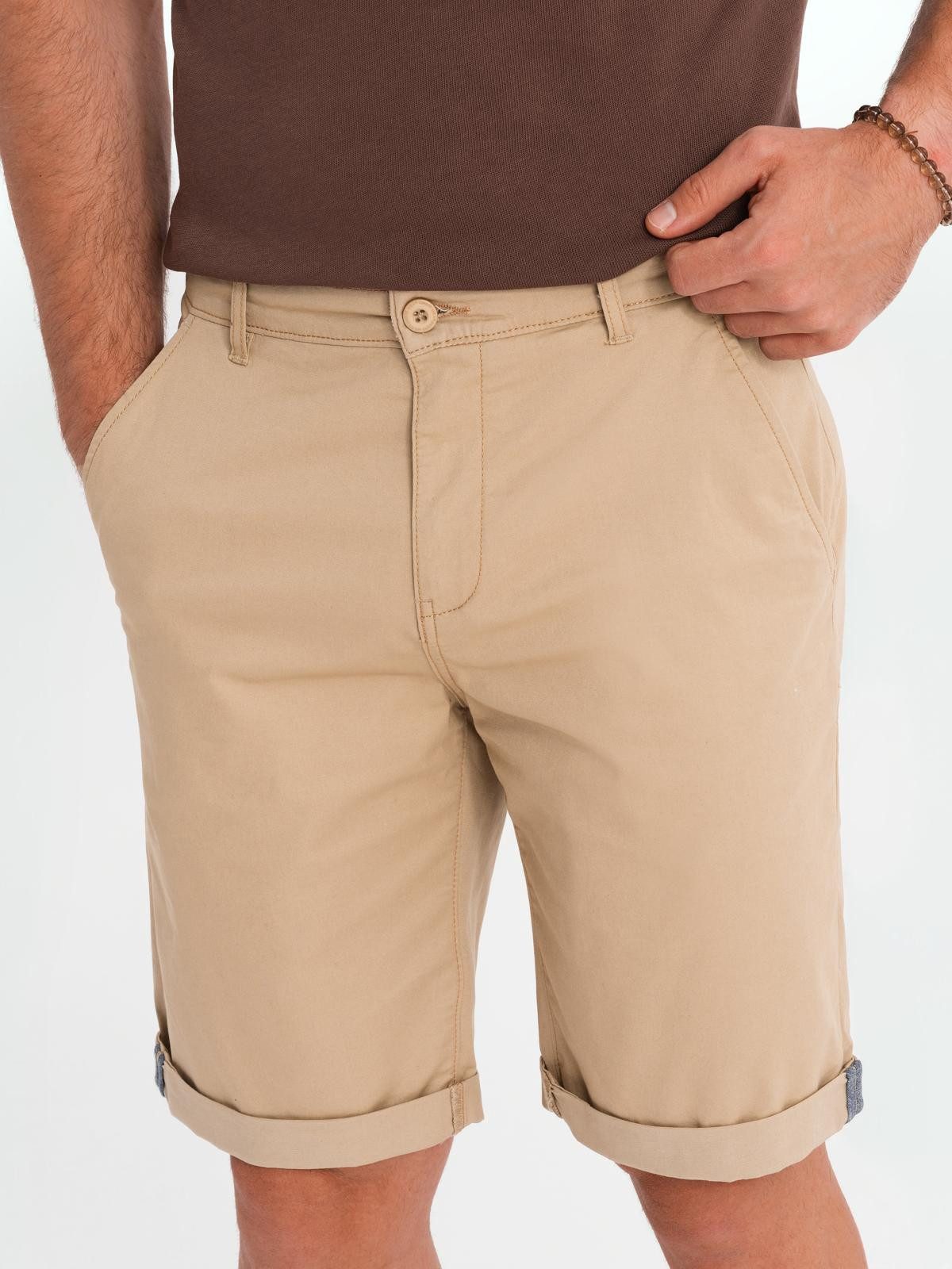 OMBRE Chinoshorts Klassische Herren-Chino-Shorts mit hochgekrempeltem günstig online kaufen