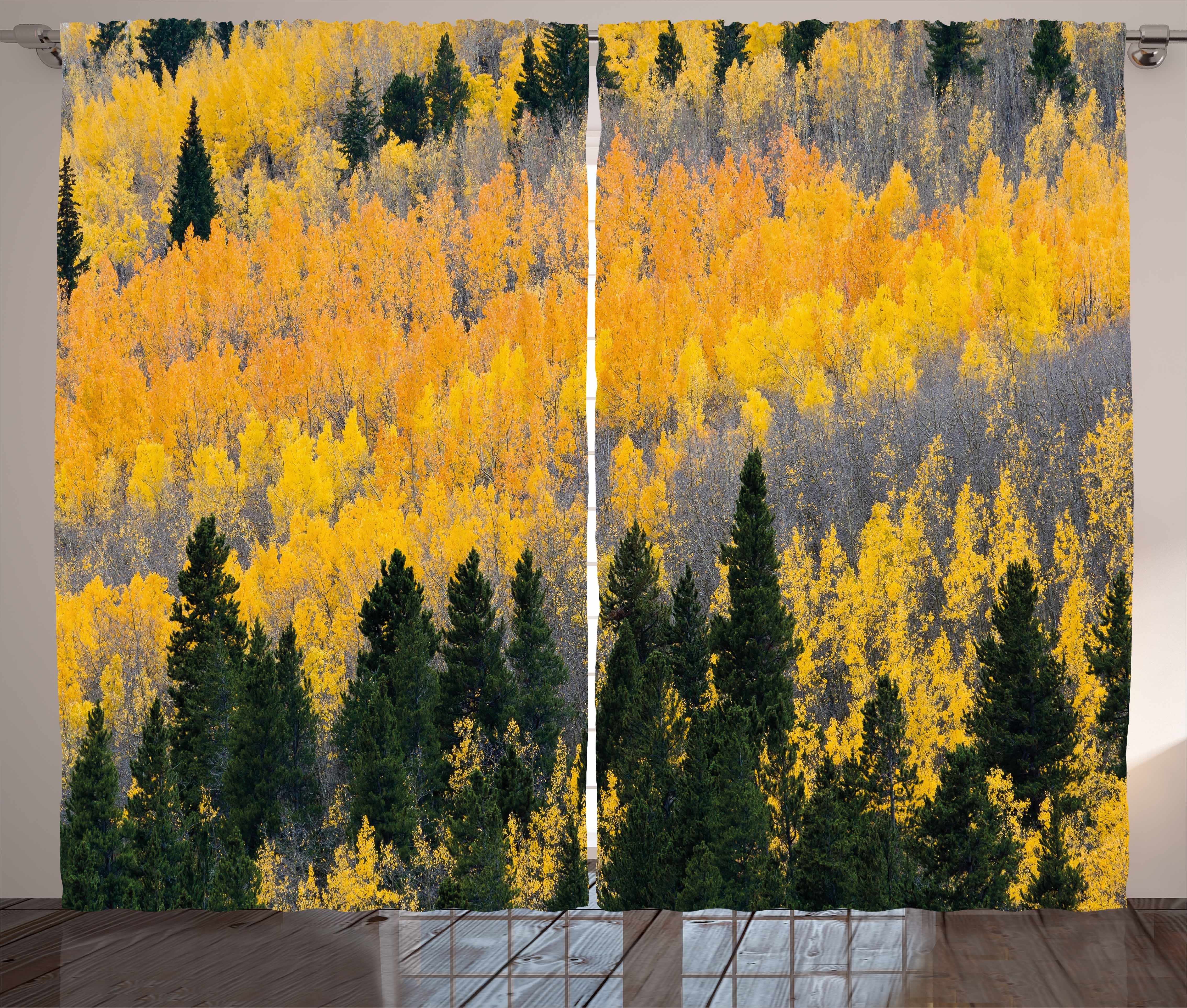 Gardine Schlafzimmer Kräuselband Aspen-Bäume Haken, Schlaufen Bunte und mit Abakuhaus, Vorhang USA Fallen
