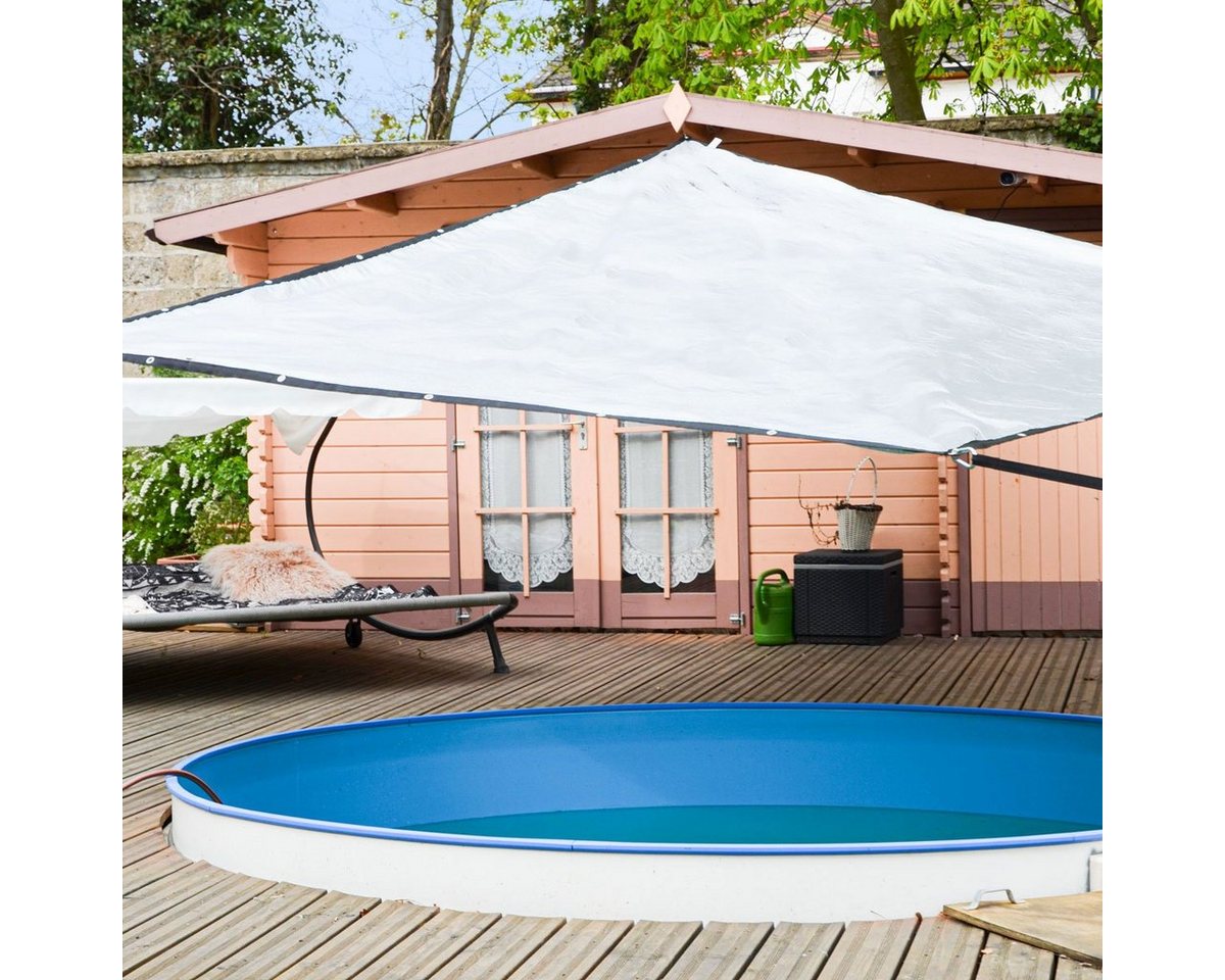 Thumbnail - AMANKA Sonnensegel 3 x 4 m Alu Schattennetz für Auto & Garten - Alunetz mit Hitzeschutz, Aluminium Sonnenschutz Plane - ...