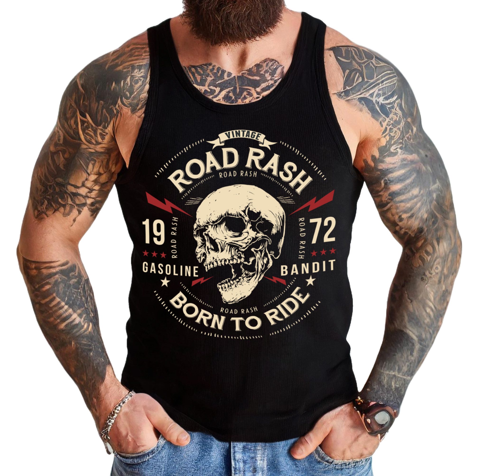 Tanktop für Biker Racer Motorrad Fans: Road Rash