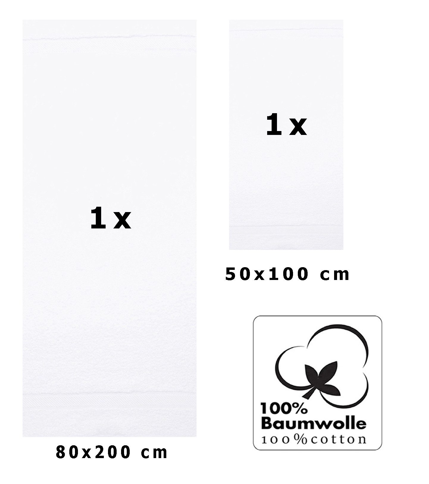 Betz Badetuch 2 TLG. XXL Set Palermo Frottee Farbe weiß, (Set, 2-St)