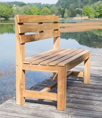 LEX Gartenbank Teak Gartenbank 3-Sitzer 150 cm Stabilität trifft auf edles Design