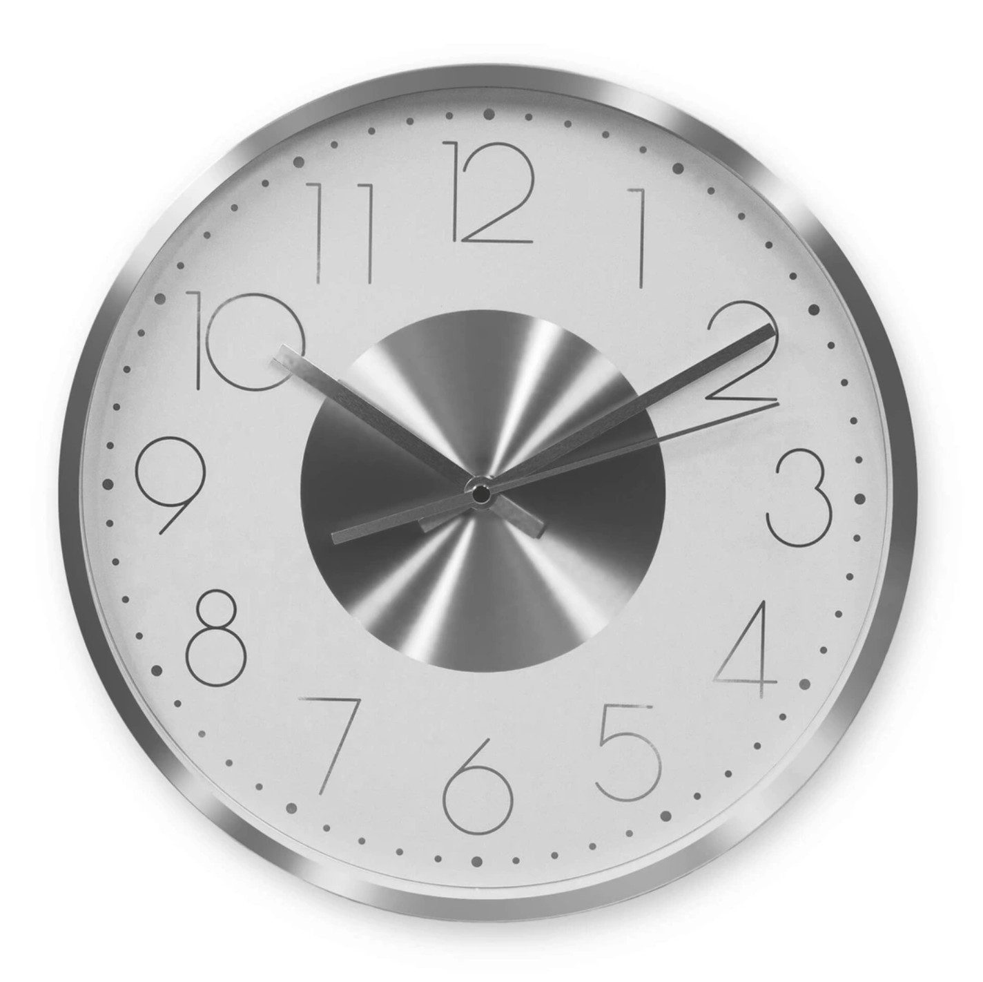 K&L Wall Art Wanduhr Aluminium Wanduhren aus Metall modern Metalluhr (ohne Tick-Geräusche)