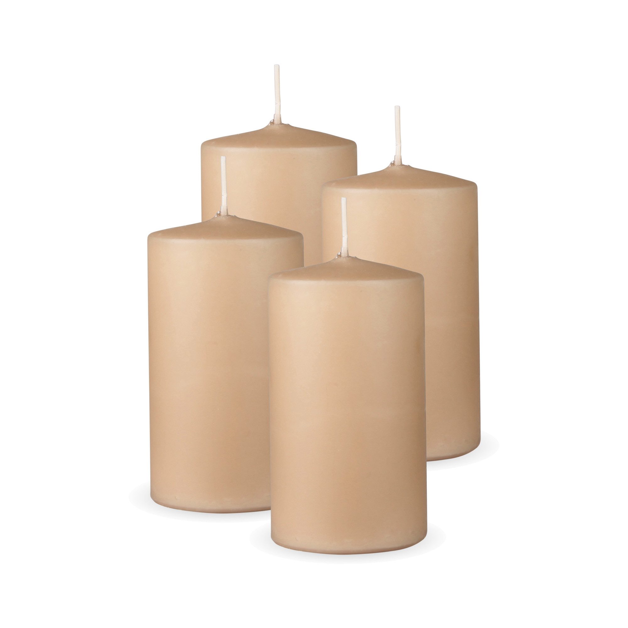 HS Candle Stumpenkerze Säulenkerze Ø7cm (4-tlg), Wachskerzen - unparfümierte Säulenkerzen - viele Farben/Größen