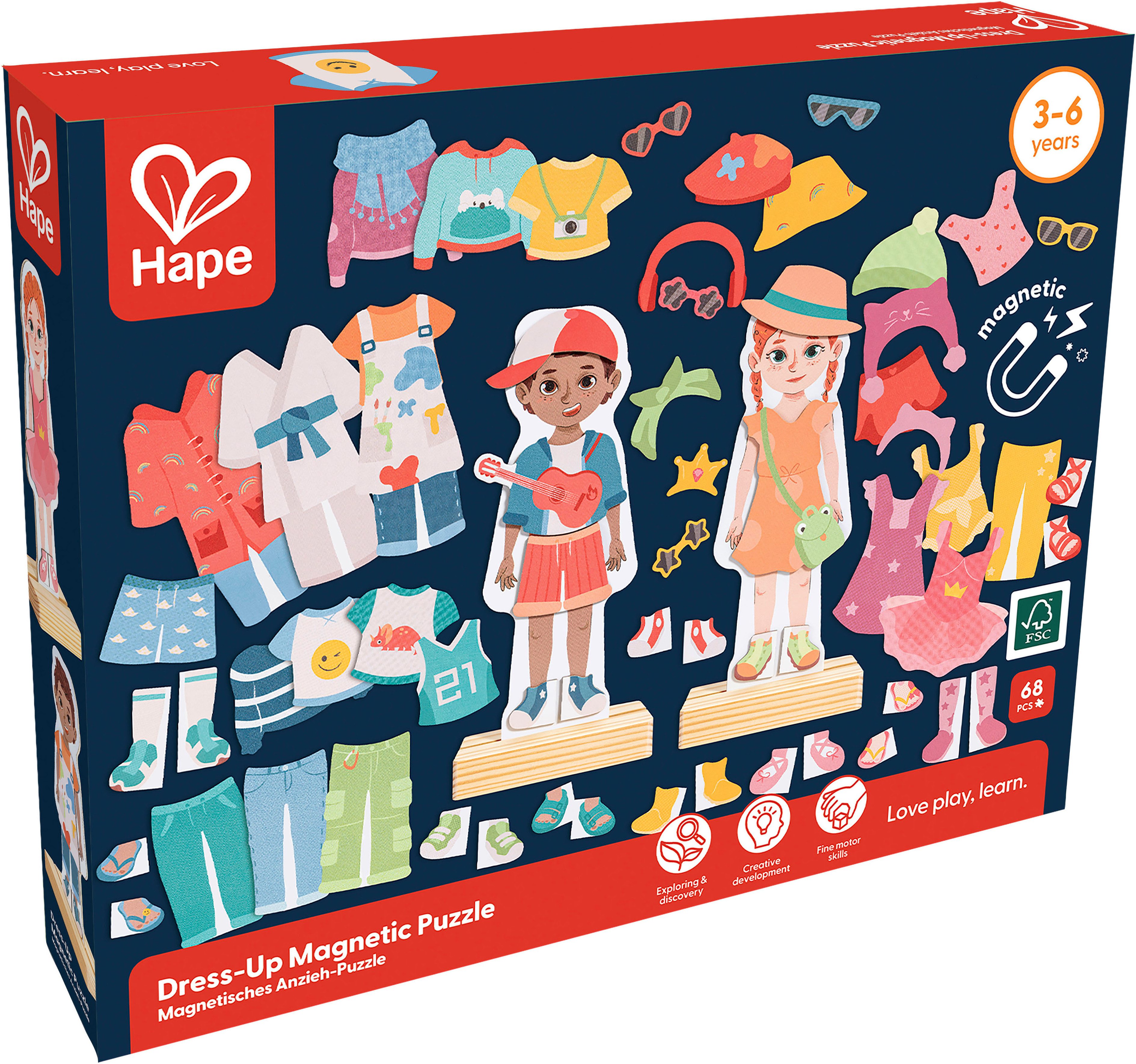 Hape Konturenpuzzle Magnetisches Anzieh-Puzzle, 62 Puzzleteile günstig online kaufen