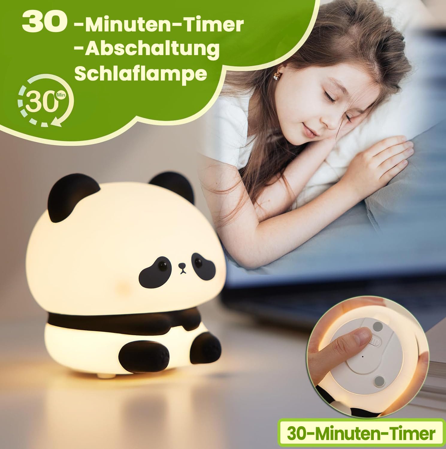 Fanttik LED Nachtlicht für Kinder Nachttischlampe Touch Dimmbar Timing USB günstig online kaufen