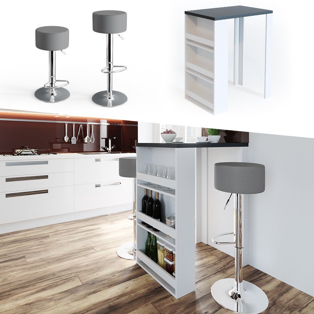 Vicco Bartisch, Weiß/Anthrazit, 80 x 57 günstig online kaufen
