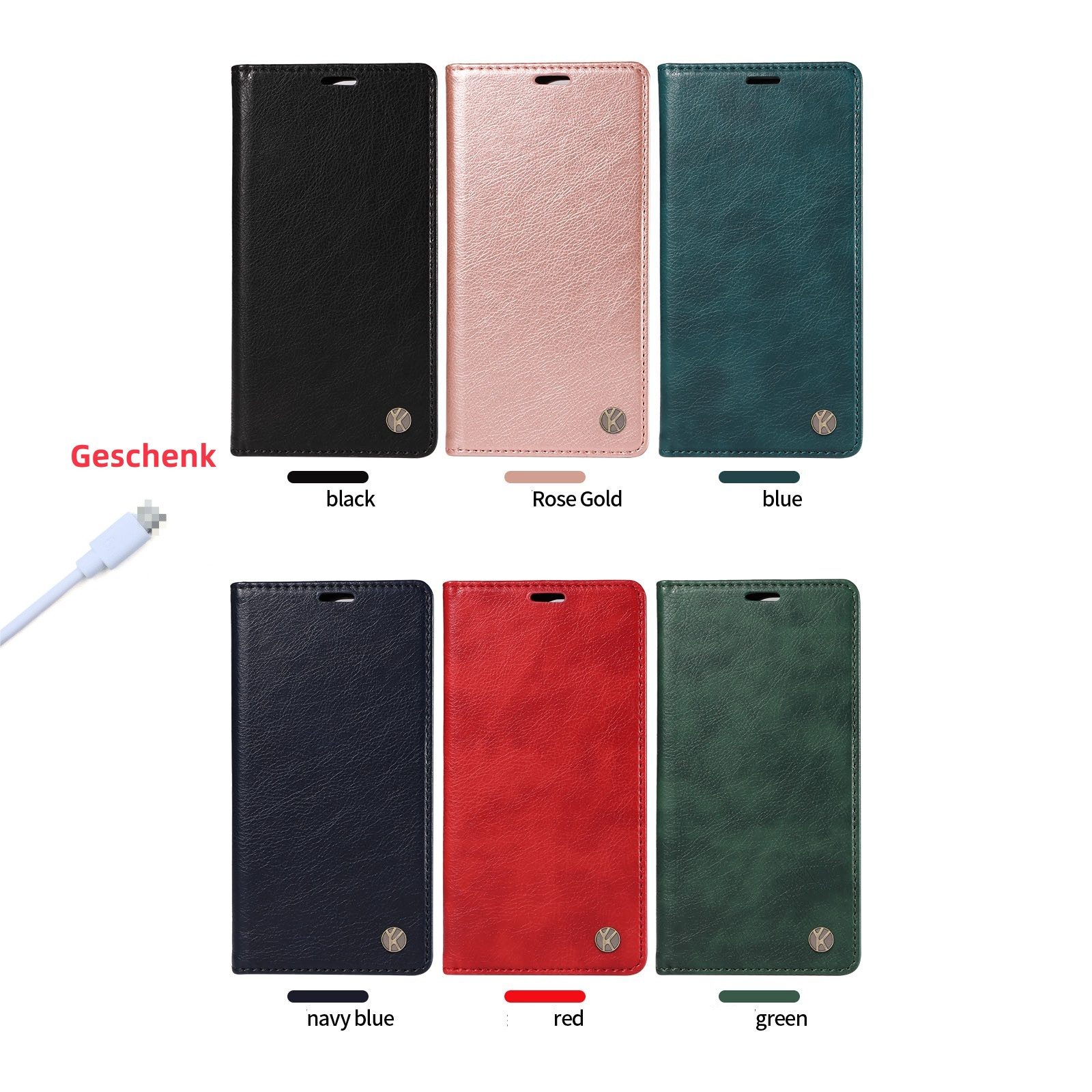 Innocase Handyhülle Leder Handy Hülle Case Cover Schutz Etuis für iPhone Modelle