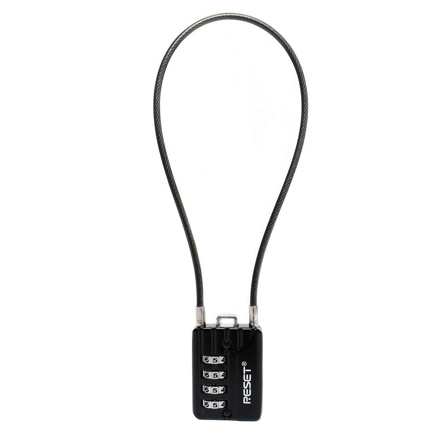 LuxusKollektion Kabelschloss Kabel-Zahlenschloss 4-stellig 50cm RESET-200