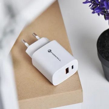 Forcell Wandladegerät mit USB-Typ-C-Anschluss – 3 A, 30 W USB-Ladegerät