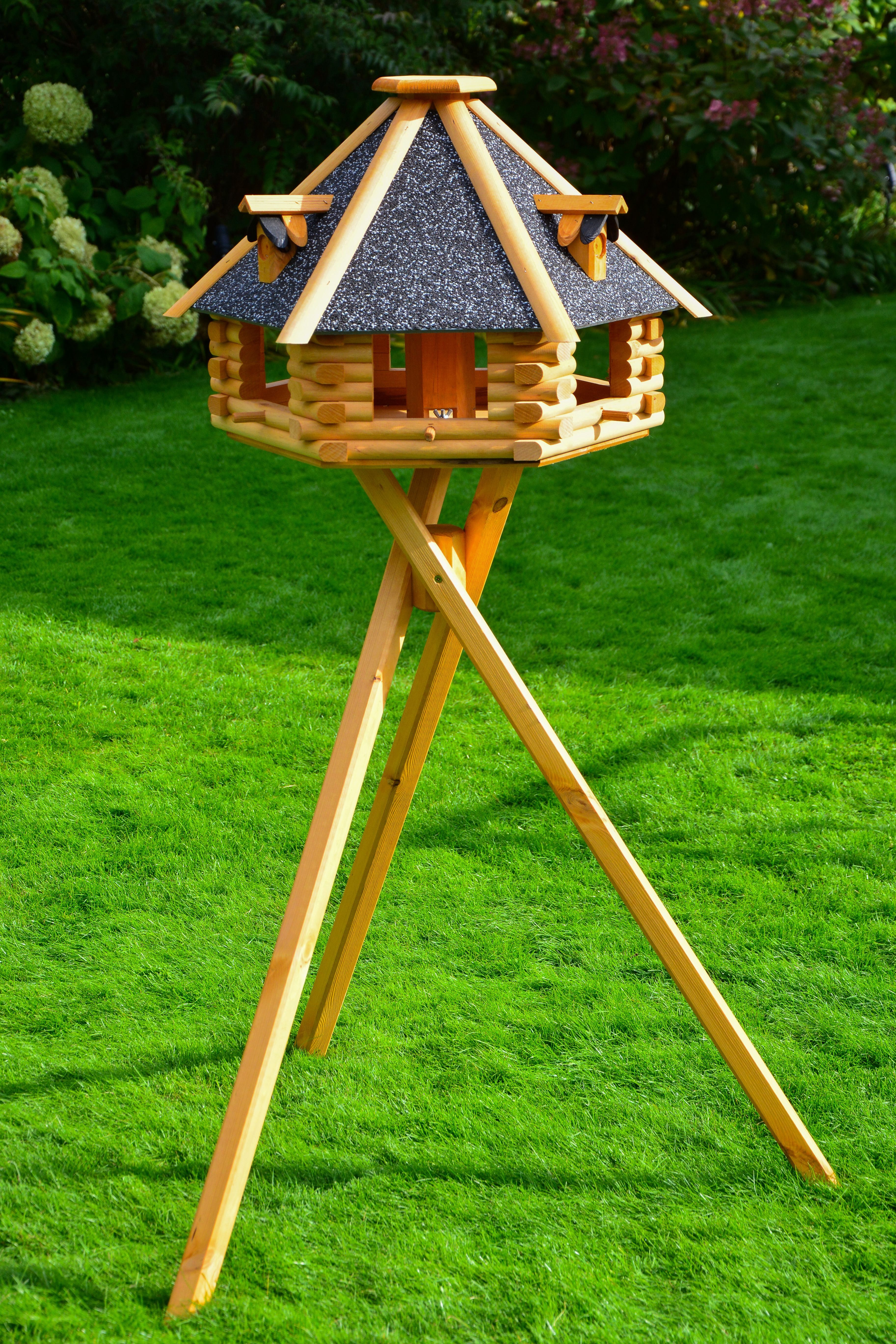 DSH DEKO SHOP HANNUSCH Vogelhaus mit Ständer XXL 70 x 45 cm, V 13XXL Stein
