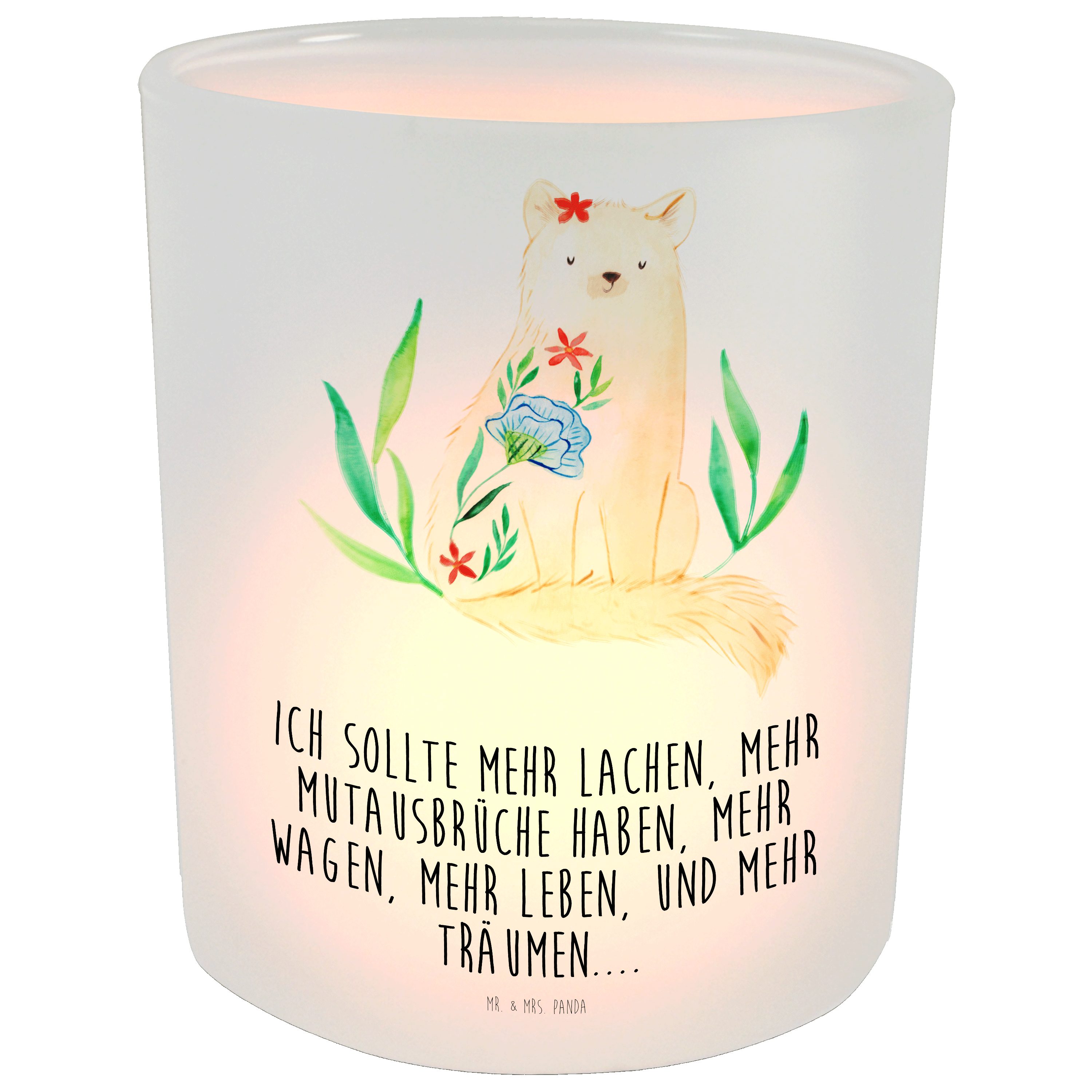 - Kerze, Windlicht Selbstliebe, (1 Geschenk, - Transparent St) & Panda Blumen Mrs. Windlicht Mr. Katze