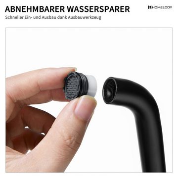 aihom Waschtischarmatur Edelstahl Wasserhahn Bad Hoch Waschbeckenarmatur Mischbatterie Einhebelmischer Waschbecken Armatur