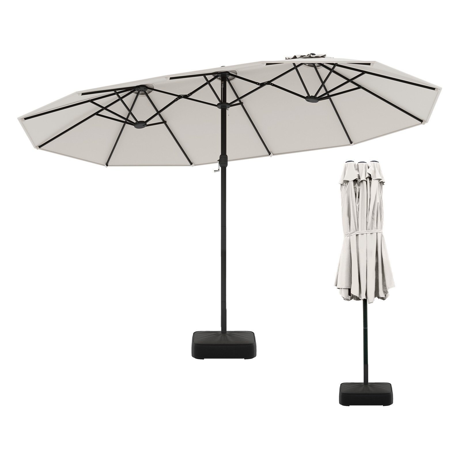 COSTWAY Sonnenschirm, LxB: 443x265 cm, mit günstig online kaufen