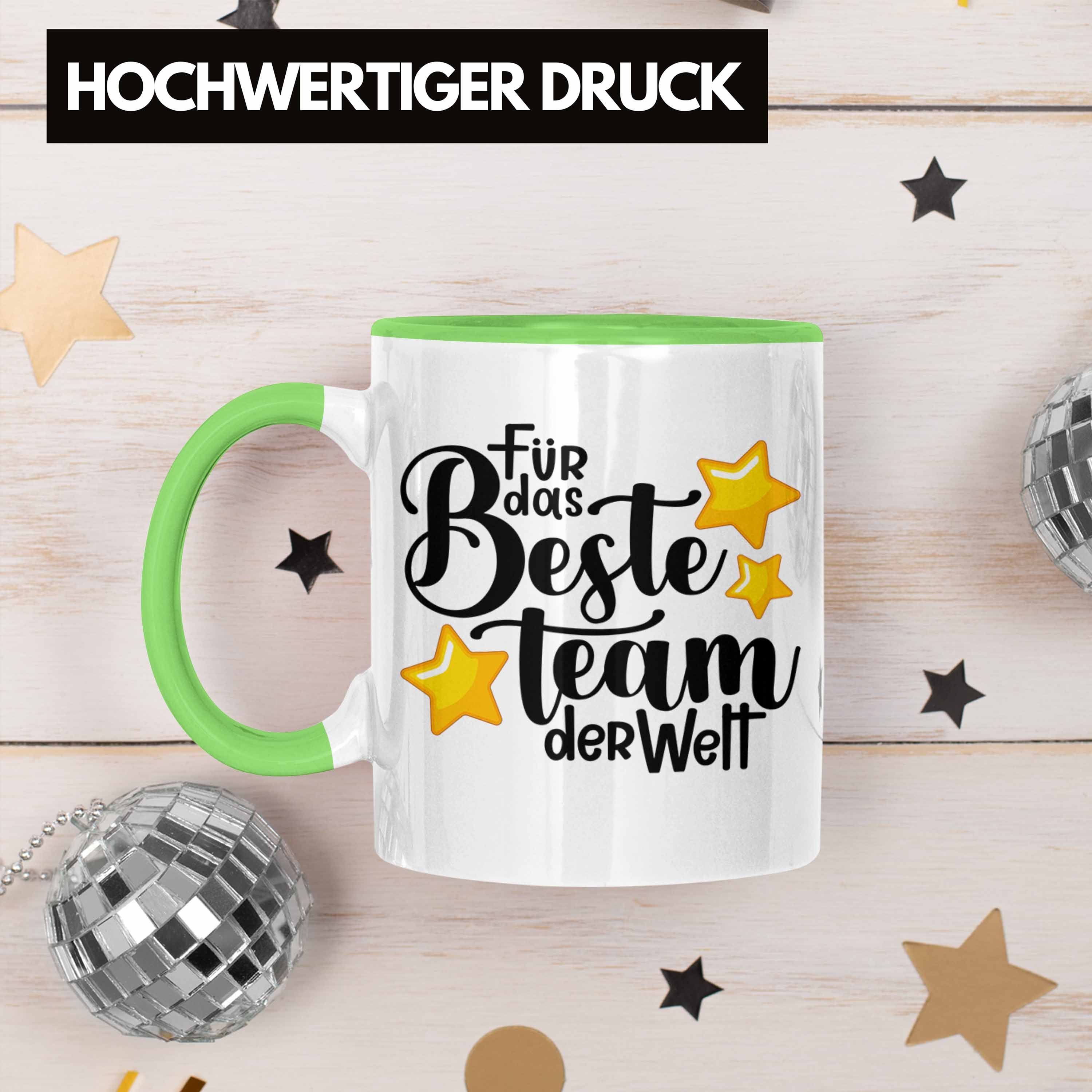 Trendation Tasse Tasse Lustige Angestellte Grün Geschenk Arbe Team Geschenkidee Teammitglied