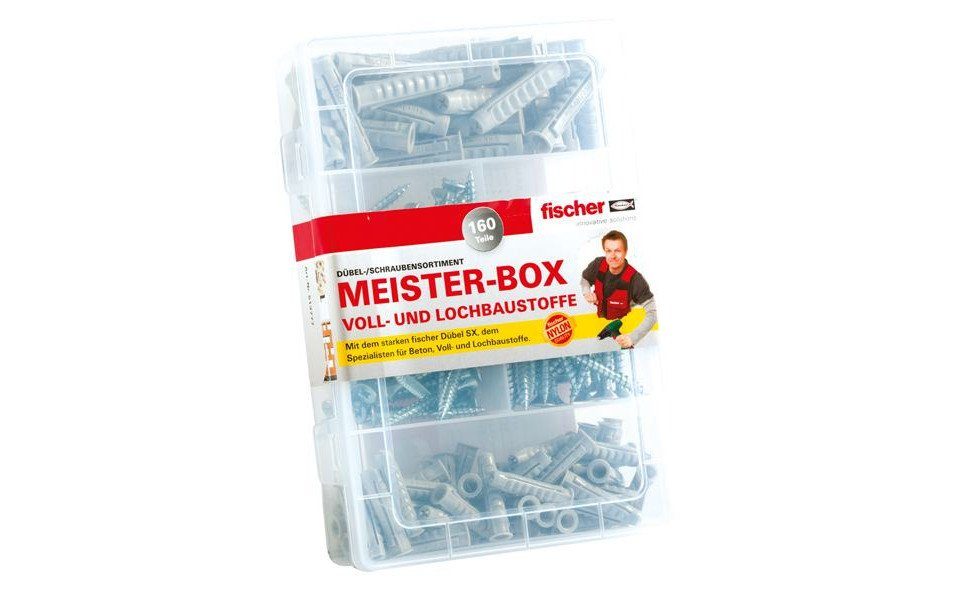 Schrauben- und Dübel-Set Fischer Dübel SX Meisterbox - 160 Stück