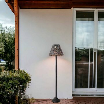 Seasonals LED Solarleuchte Shade, LED, warmweiß, Standleuchte Metall silber Antik Optik Dämmerungssensor