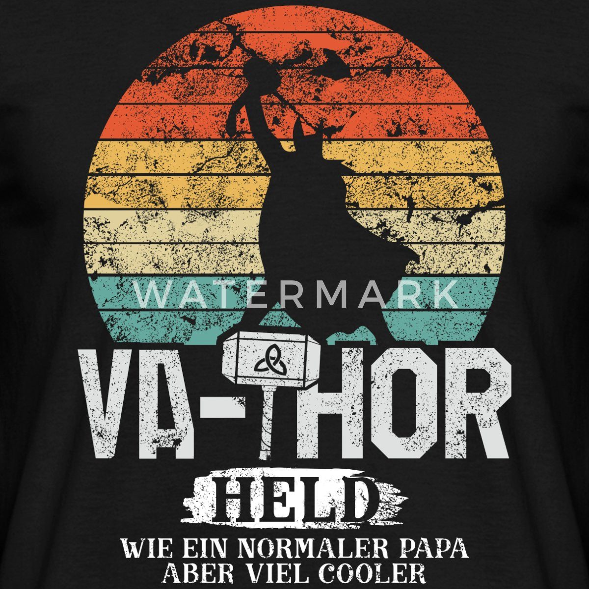 Spreadshirt T-Shirt Va-Thor Fathor Held Vatertag Geschenk Männer T-Shirt (1 günstig online kaufen