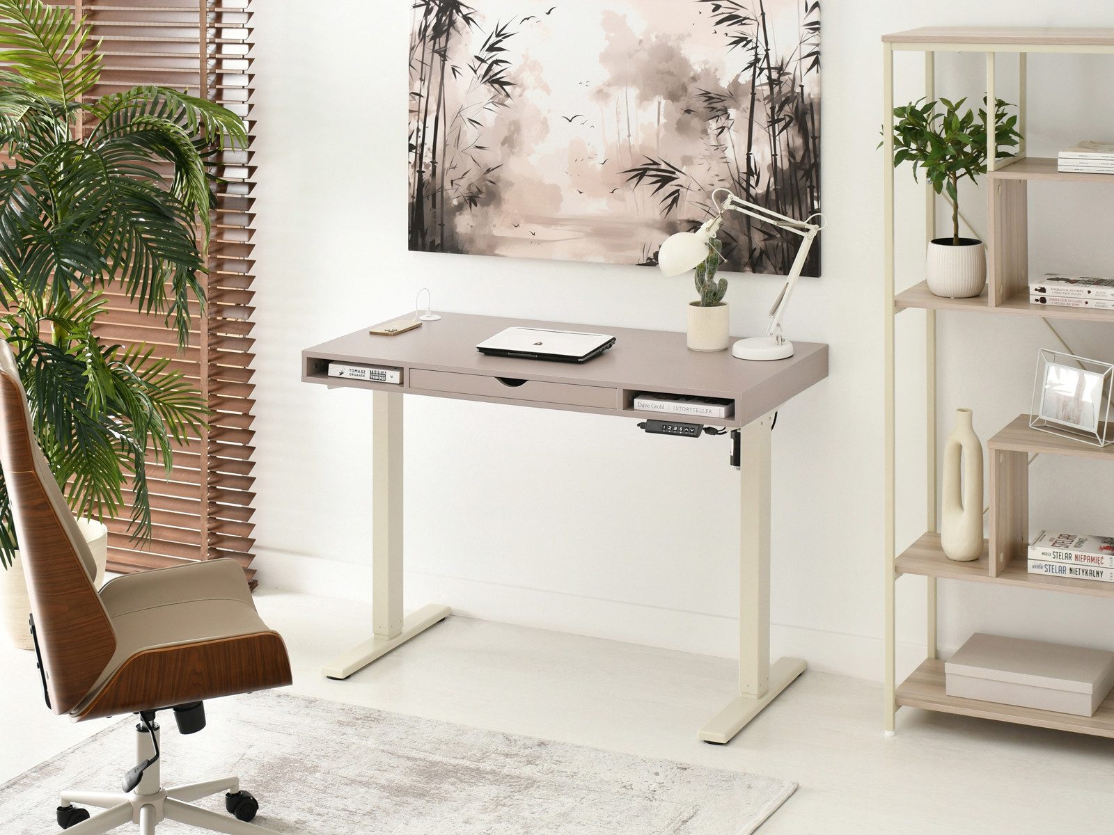 Compleo Schreibtisch höhenverstellbarer schreibtisch mit Schublade günstig online kaufen