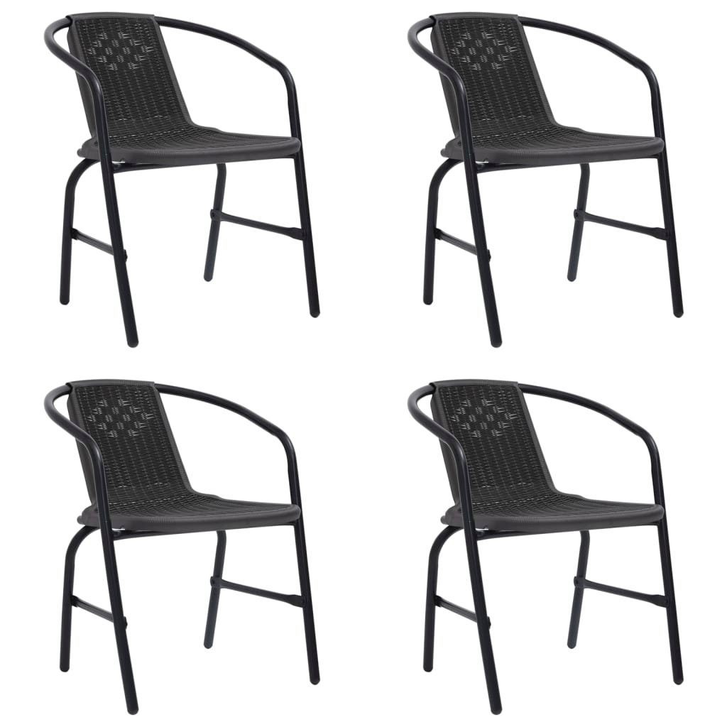 vidaXL Gartenstuhl Gartenstühle 4 Stk. Rattan-Optik günstig online kaufen