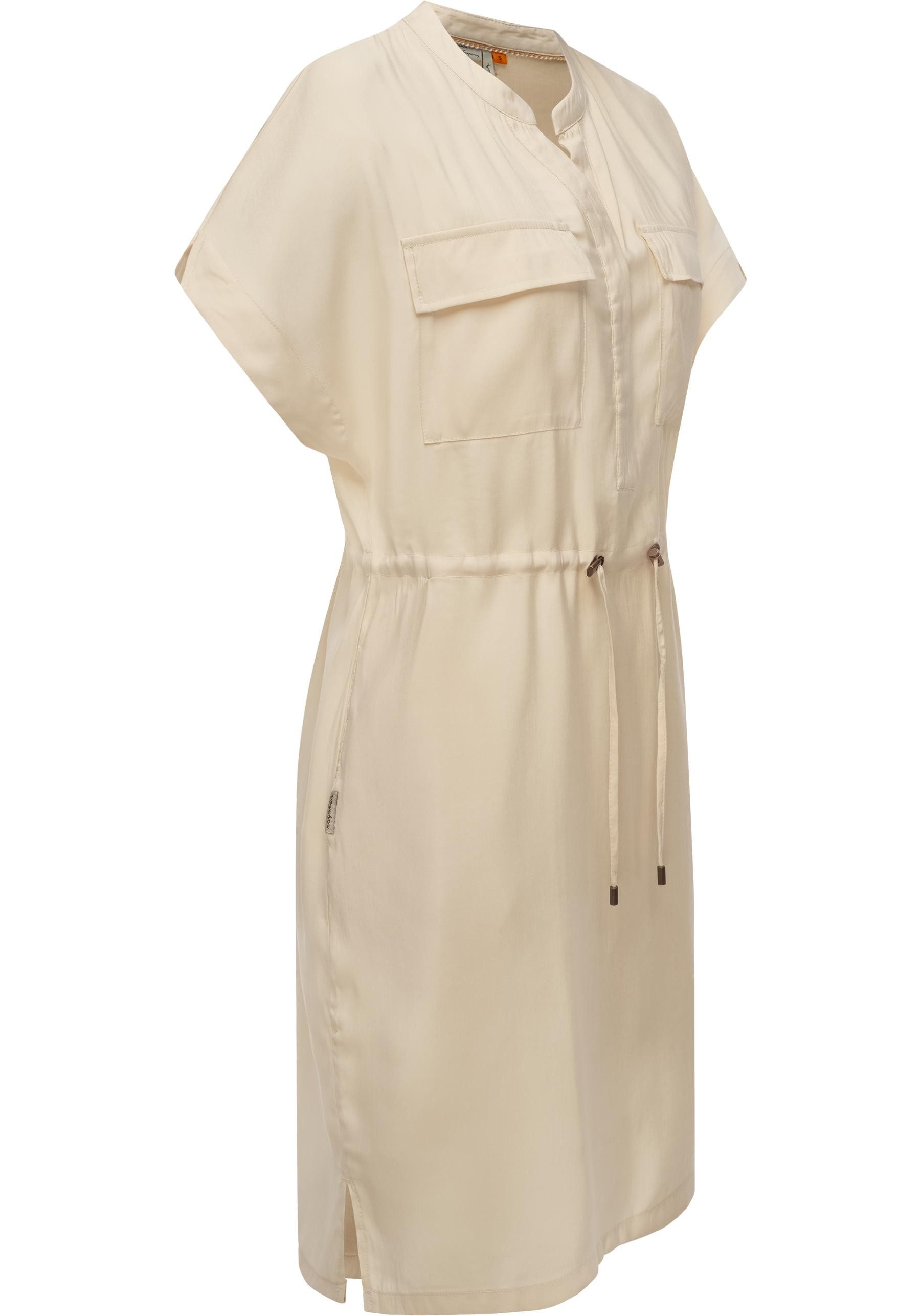 Ragwear Blusenkleid Roisa stylisches Sommerkleid mit Bindeband