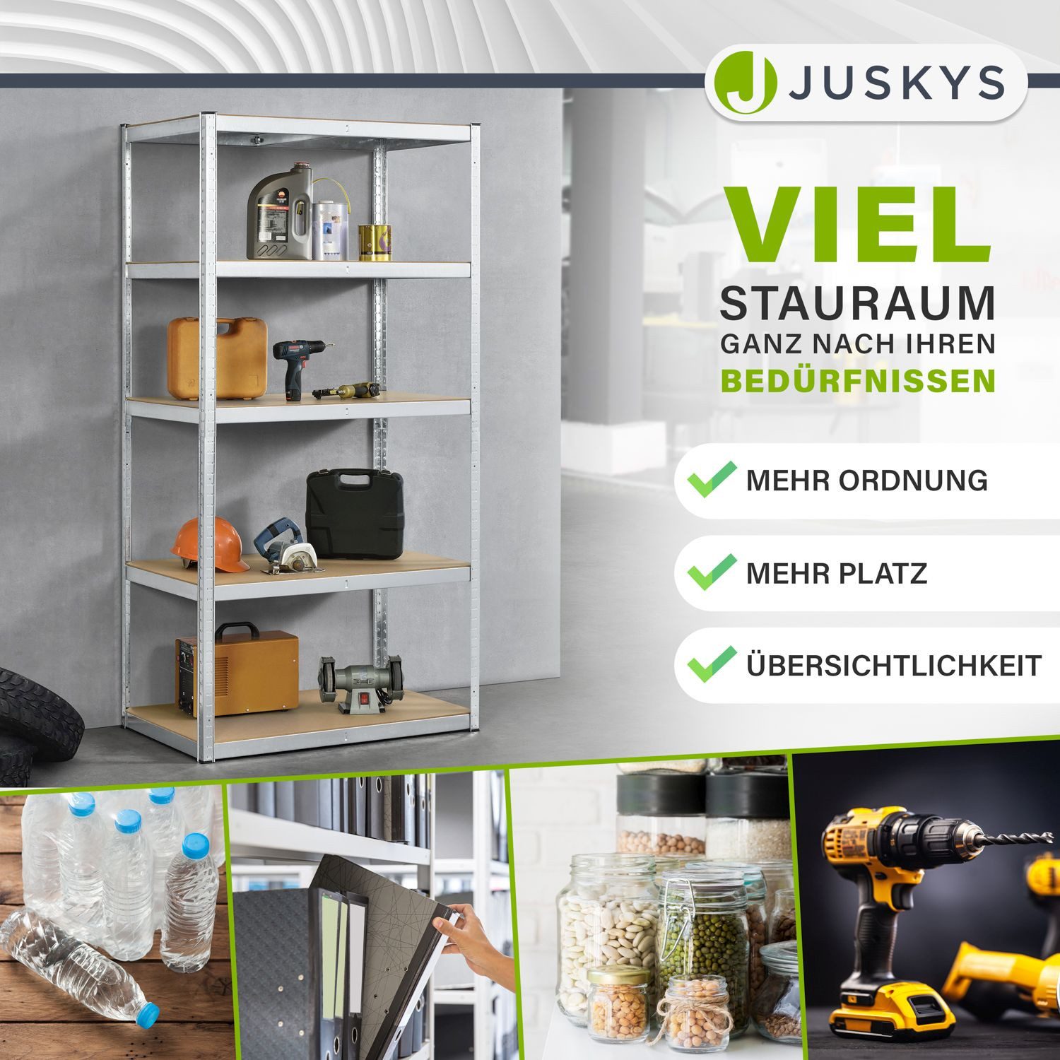 Juskys Schwerlastregal Basic, Regalsystem mit 5 günstig online kaufen