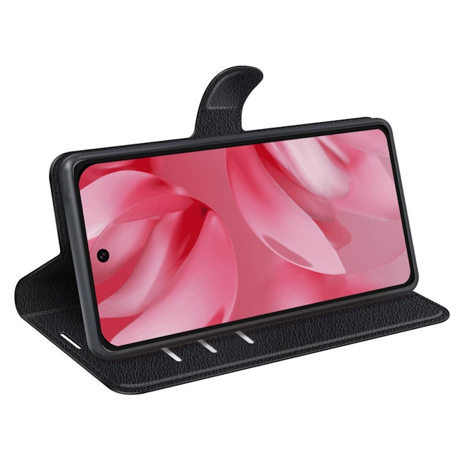 Wigento Smartphone-Hülle Für Google Pixel 10 / 10 Pro Kunstleder Hülle Schwarz + 9H Hart Glas, Produktset Kunst-Leder Tasche + H9 Hart Glas