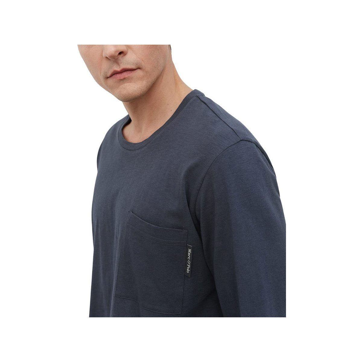 Schiesser Rundhalsshirt (1-tlg) dunkel-blau