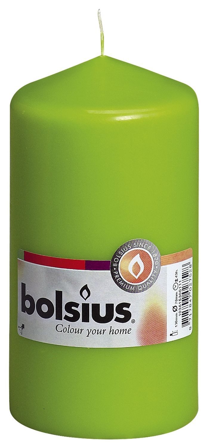 Bolsius Organisationsmappe bolsius 103615300174 Stumpenkerze - lemon, 130 x 70 mm