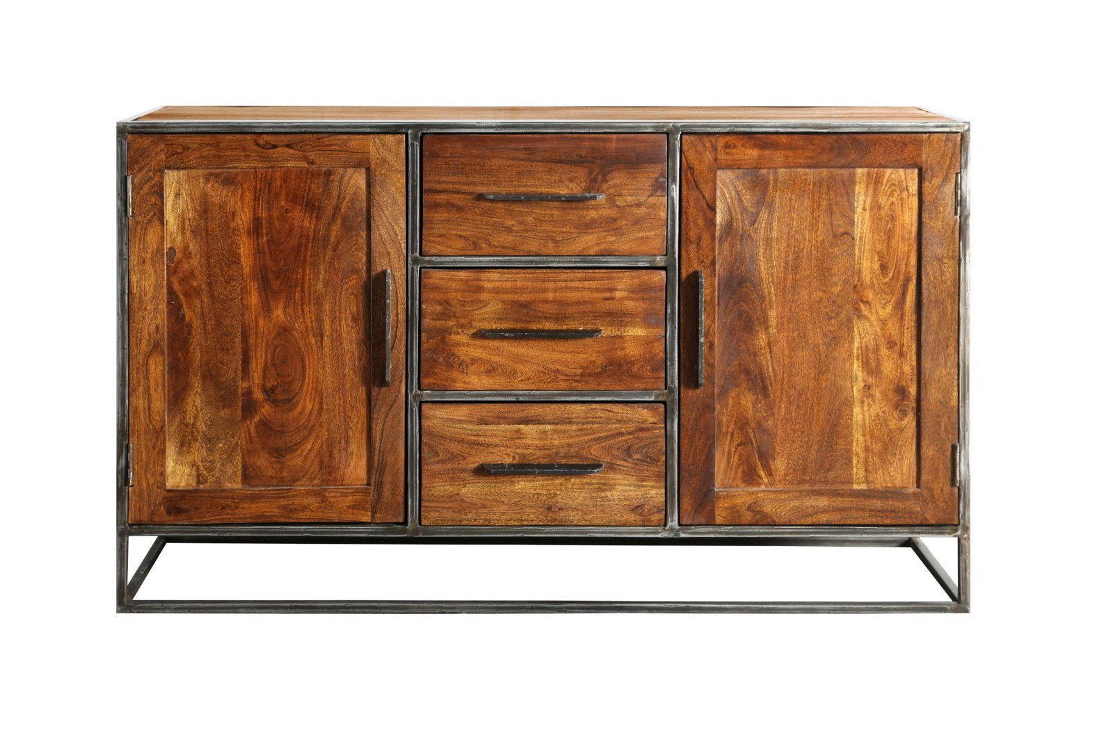 SAM® Sideboard Chrisopetro, Sideboard, Akazienholz, mit 3 Schubladen und 2 Türen, viel Stauraum