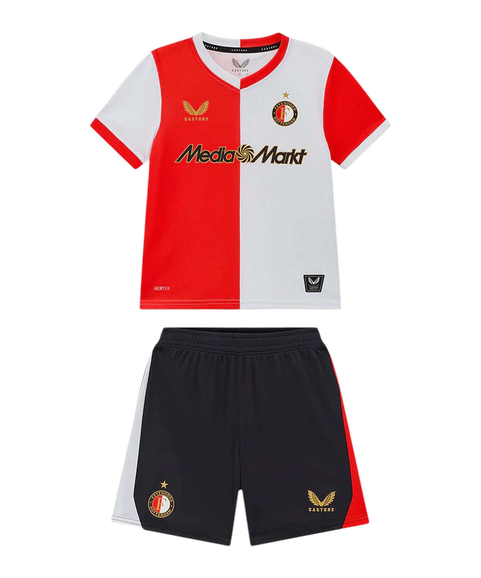 Castore Fußballtrikot Castore Feyenoord terdam Trikot Set Heim 2025/2026 Teamsport