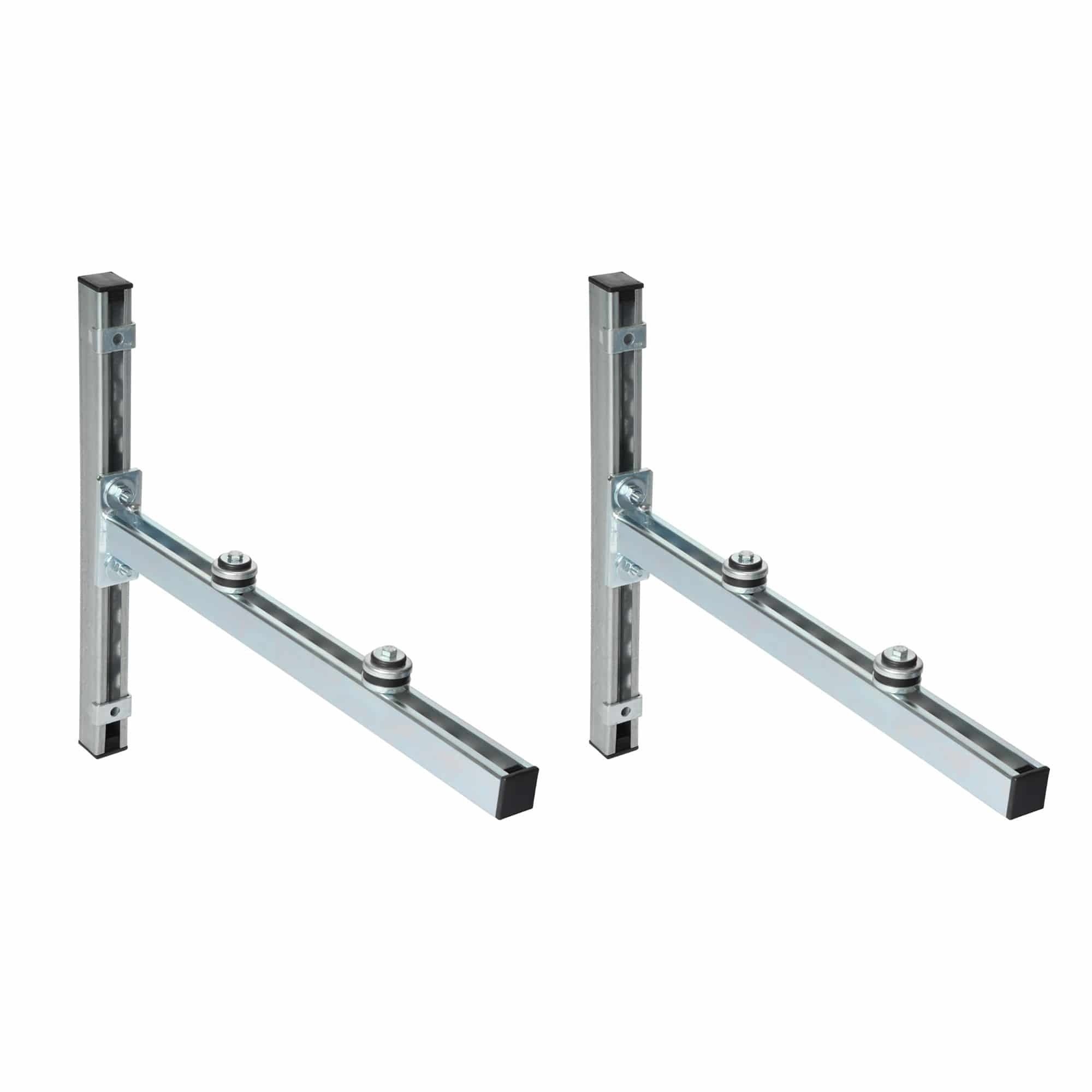 Fixotec Schienensystem-Schienen, 48 cm, 2 Stück - Konsolenset Profil 38/40 verzinkt - mit Dämmpuffer