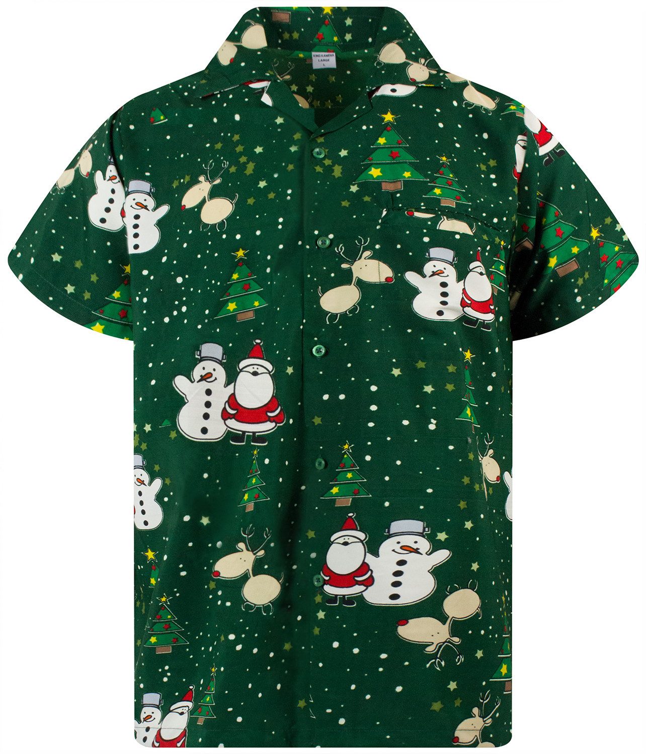 King Kameha Hawaiihemd Christmas Buddies Kurzarm günstig online kaufen