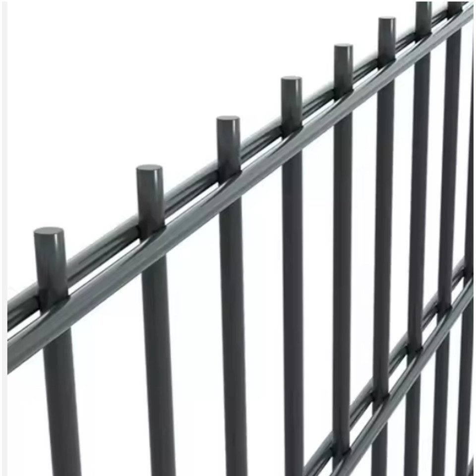 Terrasse2000 Doppelstabmattenzaun Doppelstabmattenzaun Matten mit Pfosten im Komplettset