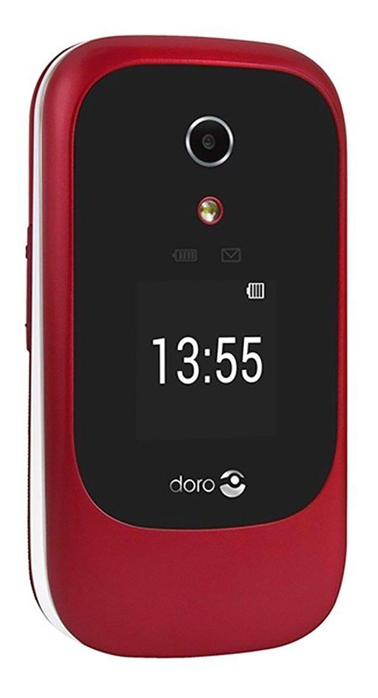 Doro 7070 Klapphandy (7,11 cm/2.8 Zoll, 3 MP Kamera, Notruftaste für  zusätzliche Sicherheit), 2,8 Zoll Farbdisplay