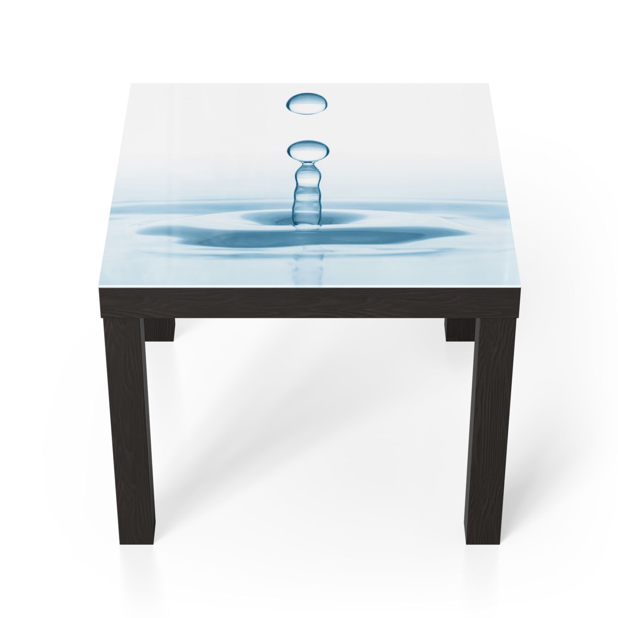 DEQORI Couchtisch 'Fallende Wassertropfen', Glas Beistelltisch Glastisch modern Schwarz