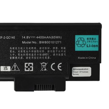 vhbw kompatibel mit Acer Aspire 1640Z, 1640LC, 1641, 1640, 1642WLMi, Laptop-Akku Li-Ion 4400 mAh (14,8 V)
