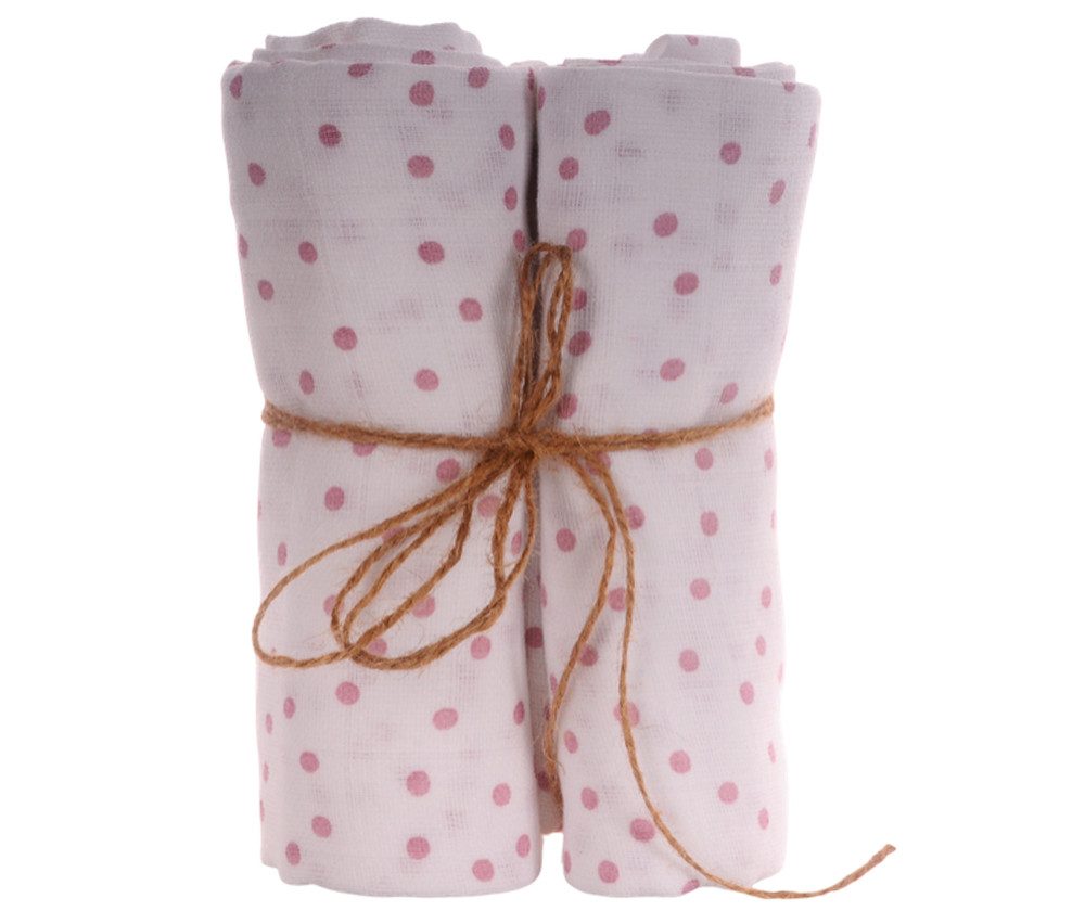 La Bortini Stoffwindeln Spucktücher 2er Pack Tücher Baby Mulltücher Babywindeln Set (2 Stück), aus reiner Baumwolle, für Neugeborene