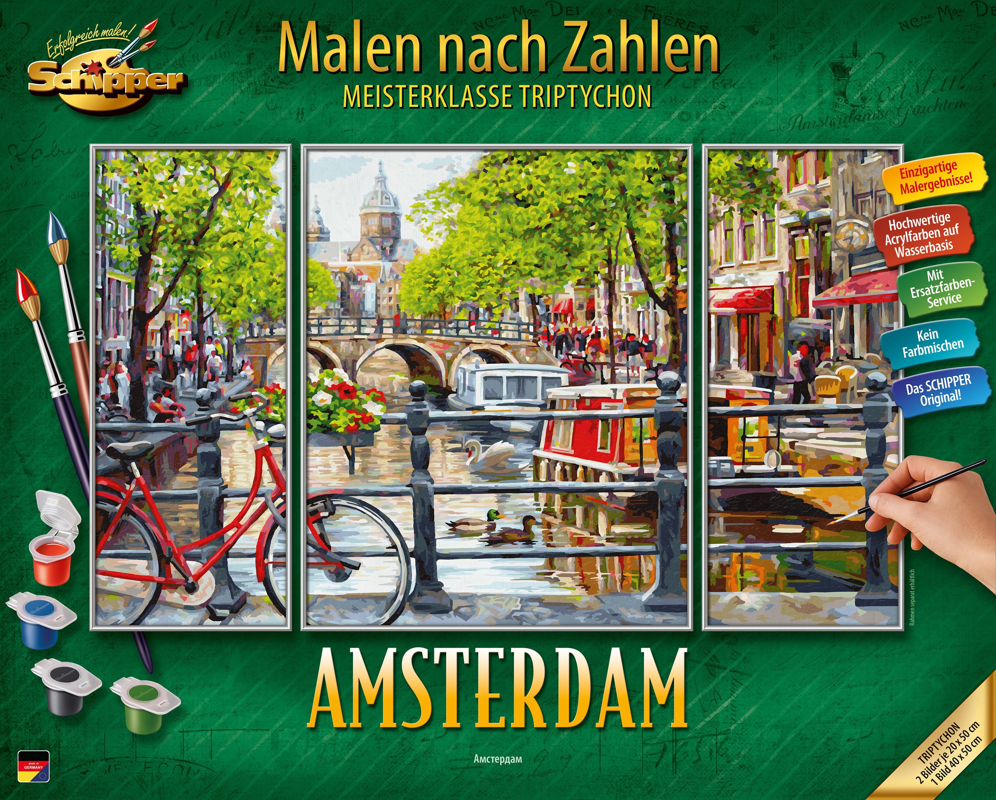 Schipper Раскрась по номерам Meisterklasse Triptychon - Amsterdam, Made in Germany
