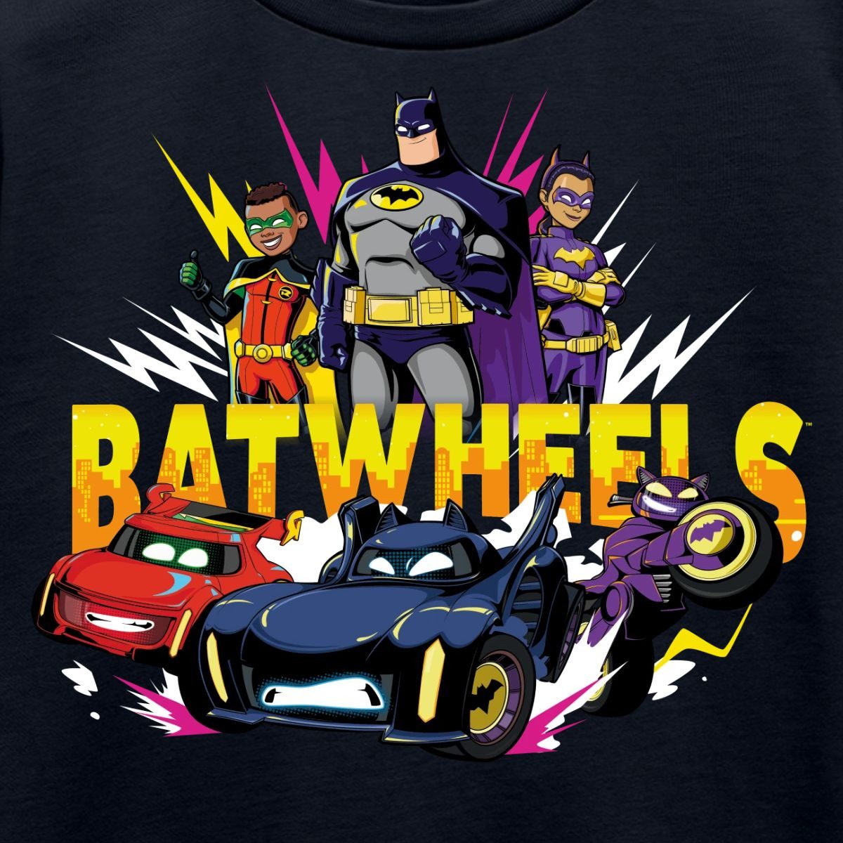 Spreadshirt T-Shirt Batwheels Logo Mit Superhelden Und Ihren Autos Kinder Premium T-Shirt (1-tlg)