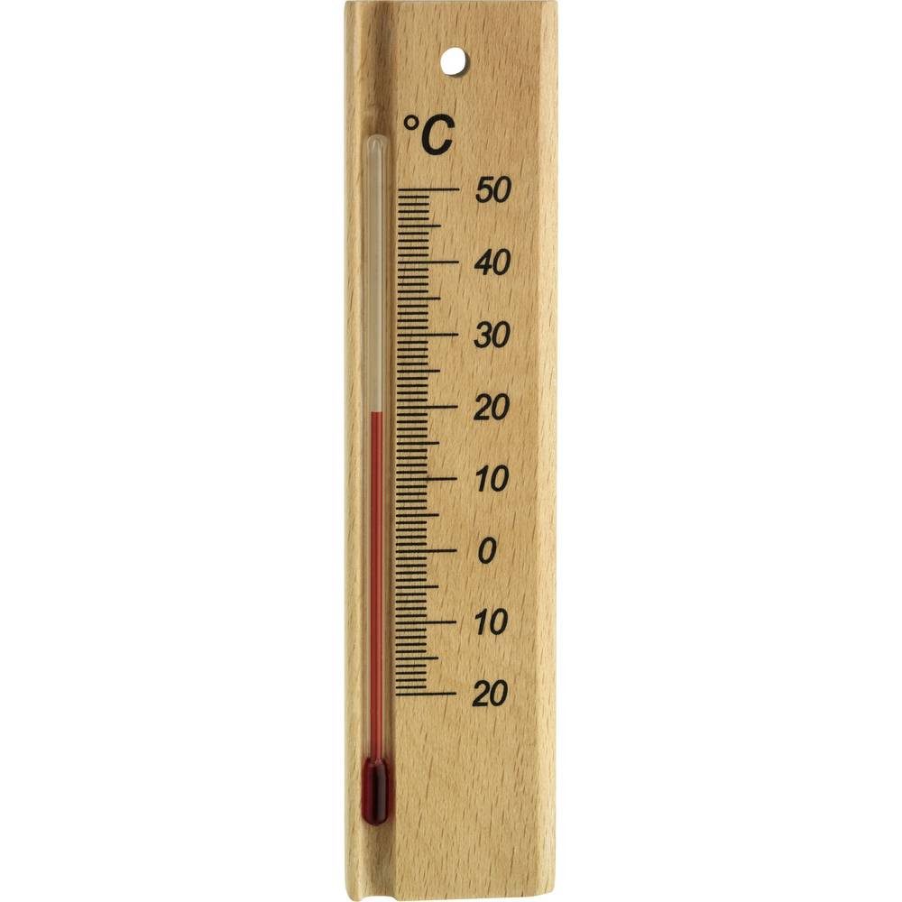 TFA Dostmann Hygrometer TFA Dostmann Analoges Innenthermometer aus Buche Thermometer Holz 12.1