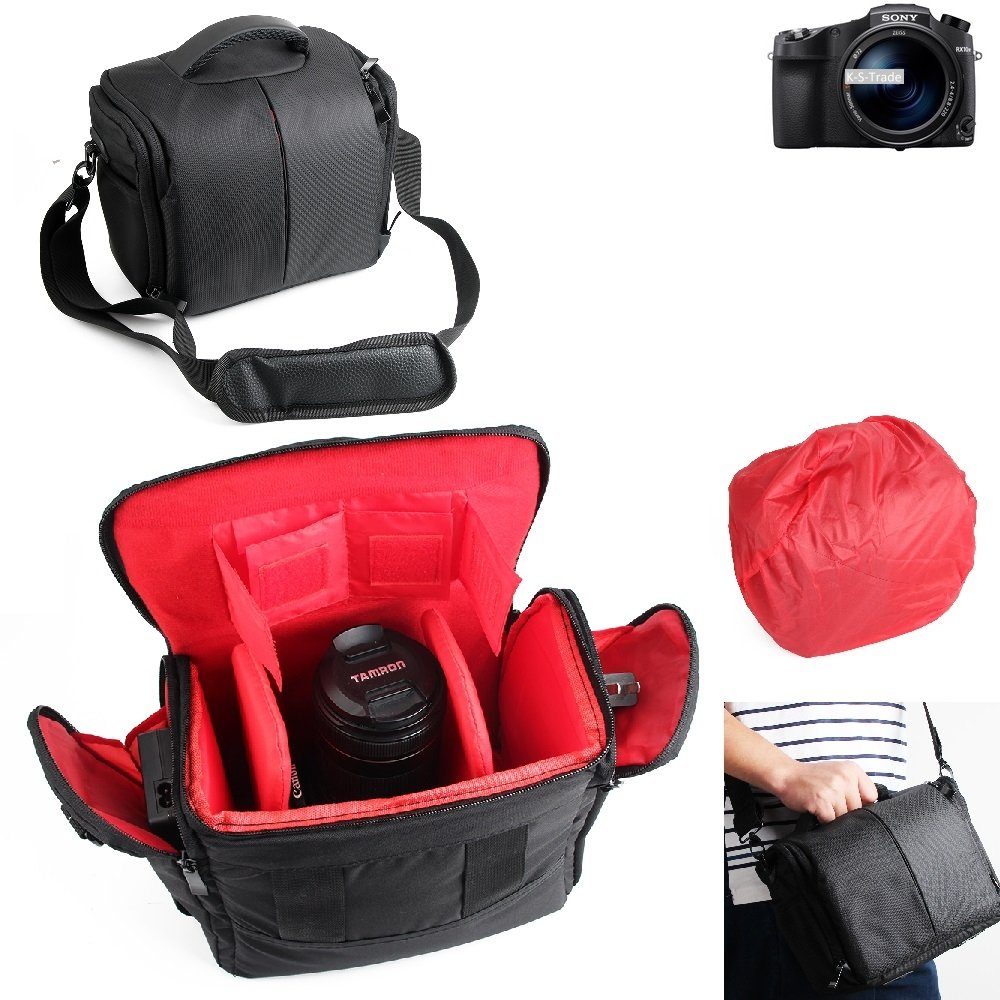 K-S-Trade Kameratasche für Sony Cyber-shot DSC-RX10 IV, Kameratasche  Fototasche Schultertasche Zubehör Tasche einteilbare